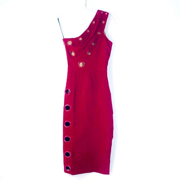 Michael Costello x REVOLVE Midi Dress in Red Size XS - Picture 3 of 7